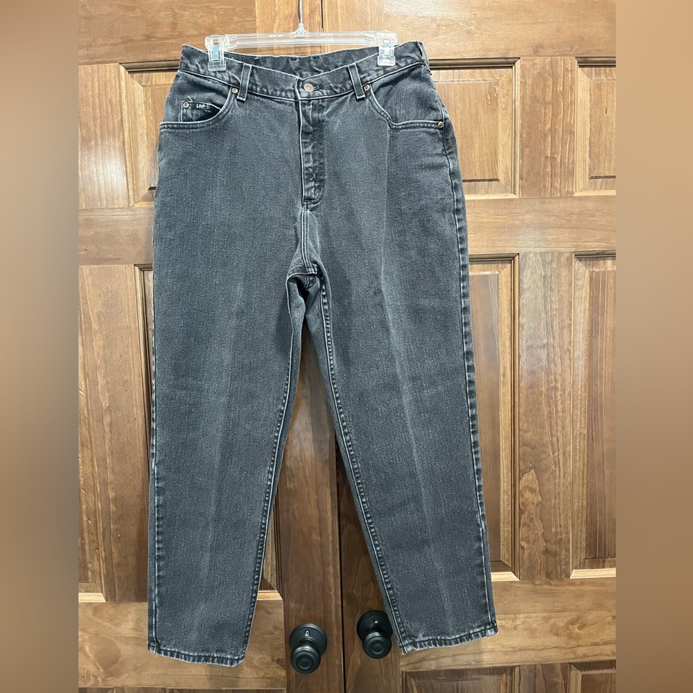 Lee Vintage Women’s Relaxed Fit High Waisted 90s Black Denim Jeans, Size 14P